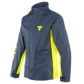 DAINESE STORM 2 Unisex rain jacket Black/fluid yellow